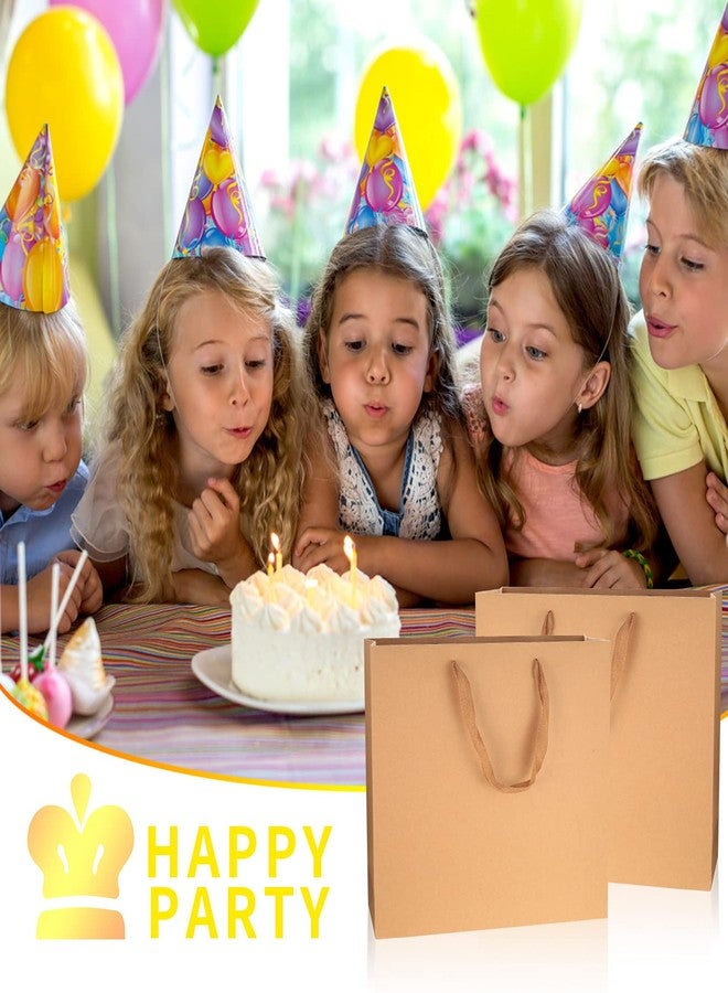 HexinYigjly 12 Pcs Kraft Paper Bags with Handles, Brown Paper Gift Bags Bulk, Small, Medium & Large Retail Bags for Small Business, Shopping Bag s, Birthday Party Favor Bag, Merchandise Bag (Brown, L+M+S=12 PCS) - Image 5